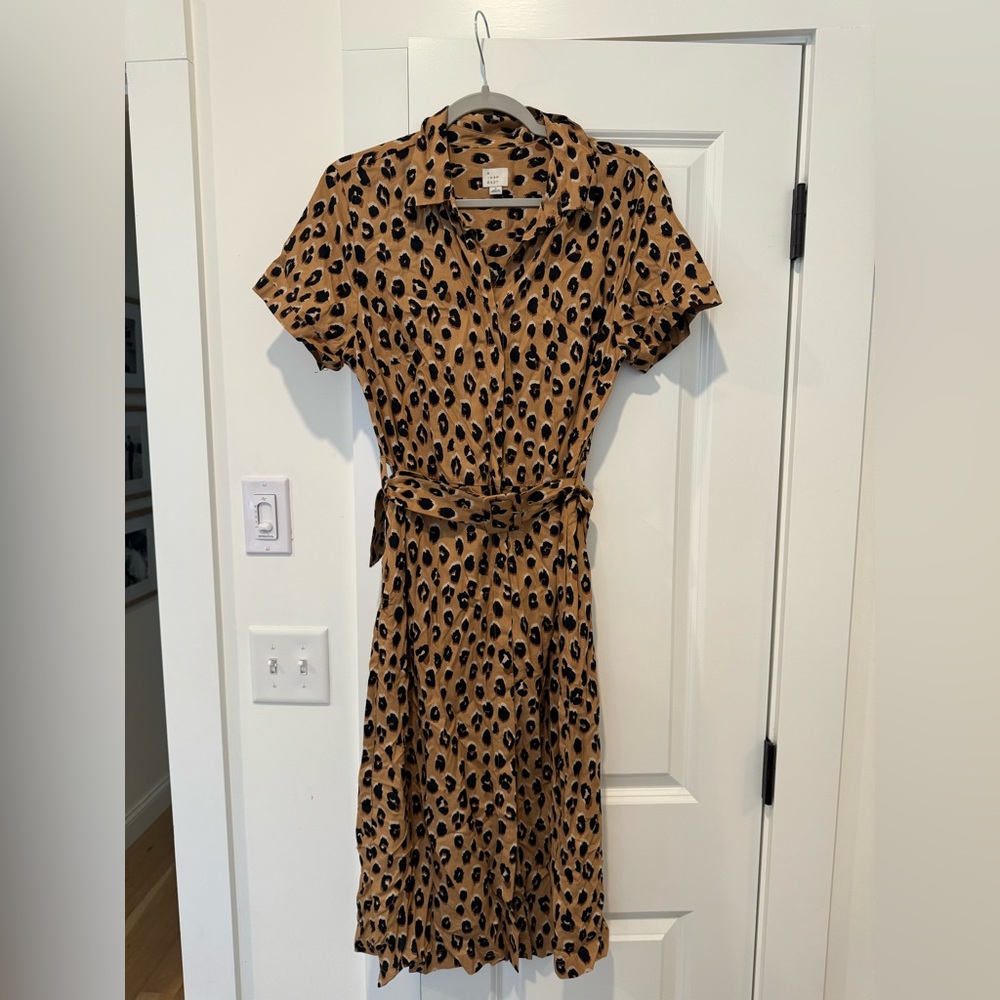 Leopard shirt dress